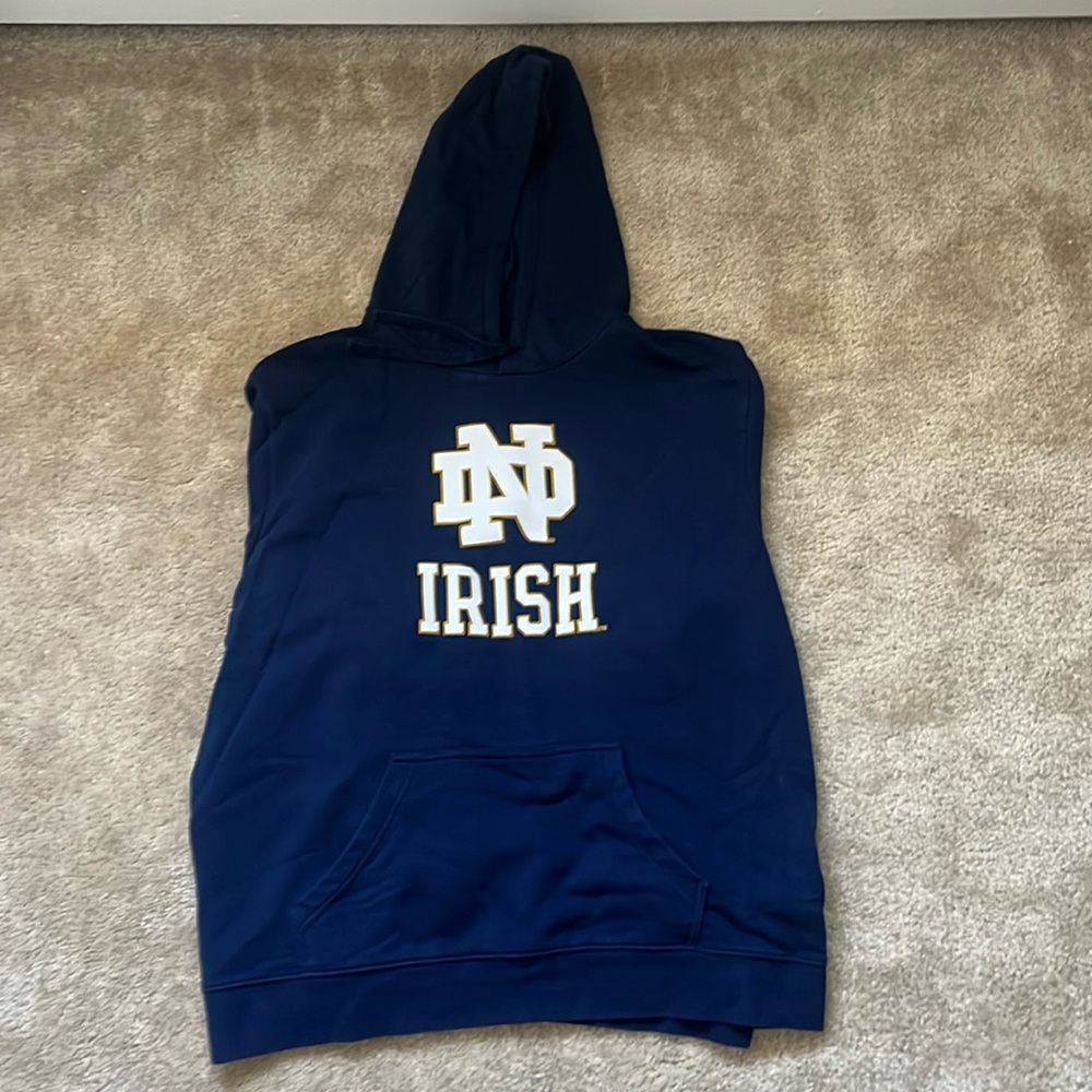 Notre Dame Hooded Sweatshirt - Stitched Lettering